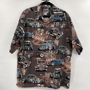 Reyn Spooner Mens Ford Hot Rod 75th Anniversary Hawaiian Shirt Size XXL Eddy Y‎